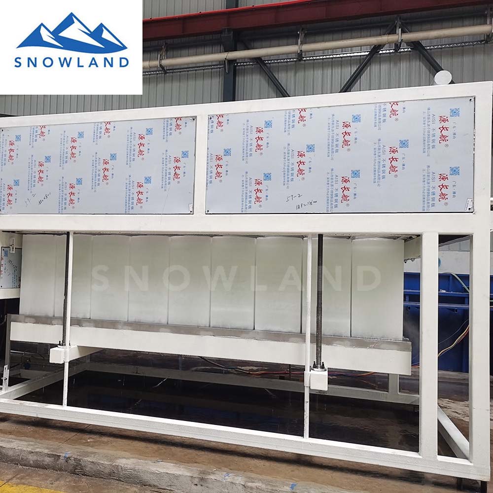 制冰系统工程 直冷式块冰机价格 冰砖机实力厂家 首选佛山新雪制冷 制冰机品牌厂家 终身售后