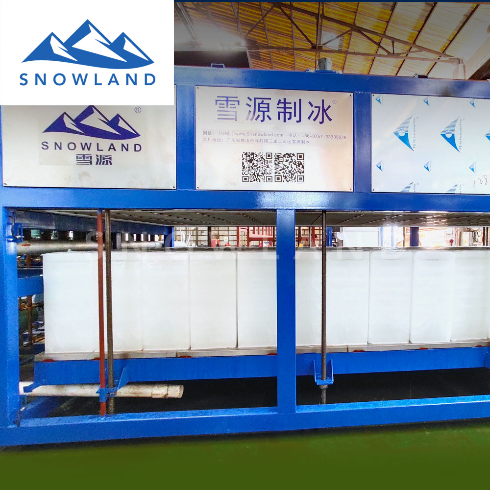   2020新雪制冷中型高品质工业制冰机 专业定制块冰机厂家 全自动直冷式块冰机 化工中型冰砖机品牌企业
