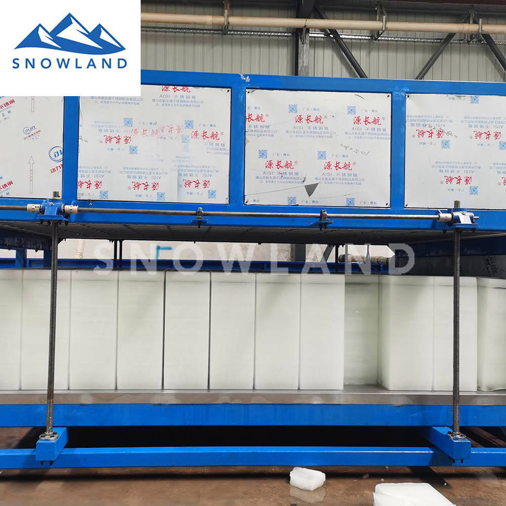   2020新雪制冷中型高品质工业制冰机 专业定制块冰机厂家 全自动直冷式块冰机 化工中型冰砖机品牌企业